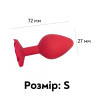Силіконова анальна пробка з трояндою Rose Red, червона, розмір S, діаметр 2.7 см