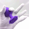 Силіконова анальна пробка з трояндою Rose Violet, фіолетова, розмір S, діаметр 2.7 см