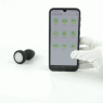 Анальна вібро-пробка Rainbow Plug App на керуванні з додатком, зміною кольору, 9 режимів, діаметр 3.5 см