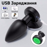 Анальна вібро-пробка Rainbow Plug App на керуванні з додатком, зміною кольору, 9 режимів, діаметр 3.5 см