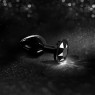 Металева анальна пробка Black Plug Diamond, діаметр 2,8 см, довжина 7 см, розмір S