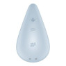 Вібратор для зовнішньої стимуляції Satisfyer Dew Drop Blue, 2 мотори, 12 режимів, м’який корпус