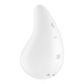 Вібратор для зовнішньої стимуляції Satisfyer Dew Drop White, 2 мотори, 12 режимів, м’який корпус