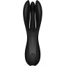 Кліторальний вібратор Satisfyer Threesome 2 Black, 3 гнучкі пальчики, 3 мотори