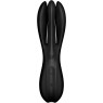 Кліторальний вібратор Satisfyer Threesome 2 Black, 3 гнучкі пальчики, 3 мотори