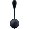 Смарт-віброяйце Satisfyer Ribbed Petal Connect App Black, керування зі смартфона, пульт ДК