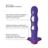 Фалоімітатор Fun Factory BOUNCER, фіолетовий, кульки всередині, ефект вібрації, діаметр 3,9 см 
