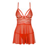 Бебі-дол Obsessive 838-BAB-3 babydoll & thong red L/XL