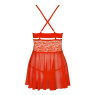 Бебі-дол Obsessive 838-BAB-3 babydoll & thong red 2XL/3XL