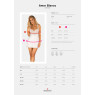 Сорочка Obsessive Amor Blanco underwire chemise & thong white L/XL