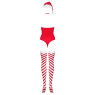 Боді Obsessive Kissmas teddy red S/M