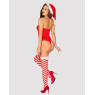Боді Obsessive Kissmas teddy red L/XL