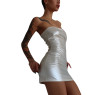 Мінісукня D&A, L, white, nylon-lycra відкриті плечі з блискавкою на всю довжину