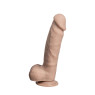 Фалоімітатор SilexD Tomas Real Skin Flesh (9in MODEL 1), суперсофт-силікон+Silexpan, діаметр 4,9 см
