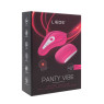 Вібратор у трусики Liebe Panty Vibe Recargable Cerise, нагрів до 39?°C, пульт, трусики S-M в комплекті