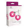 Наручники S Pleasures Furry Cuffs Pink з пухнастим оздобленням, 2 ключі в комплекті