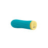 Віброкуля S Pleasures Bullets Twist & Shout Turquoise, бірюзова, ребриста поверхня, 10 режимів