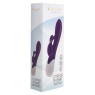 Вібратор-кролик S Pleasures Premium Corabi Rabbit, фіолетовий, вушка для клітора, 16 режимів, нагрів