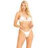 Перлинний комплект: ліф, трусики і наручники Leg Avenue Faux Pearl Open Cup Bra, String and Cuffs