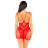 Сукня Leg Avenue Lace and Net Mini Dress with Dual Strap One Size, Red