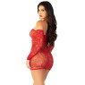 Сукня Leg Avenue Seamless Off The Shoulder Mini Dress One Size, Red