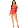 Сукня Leg Avenue Seamless Off The Shoulder Mini Dress One Size, Red
