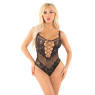 Боді Leg Avenue Rhinestone Net and Lace Bodysuit One Size, Black