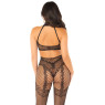 Бодістокінг Leg Avenue Crotchless Bodystocking with Heart One Size, Black