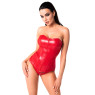 Корсет Noir Handmade F355 Red powerwetlook corset - XL