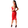 Сукня Noir Handmade F354 Red powerwetlook dress - M