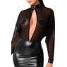 Сукня Noir Handmade F348 Powerwetlook and tulle dress - 6XL