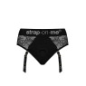 Мереживні трусики для страпона з підв’язками для панчіх Strap-On-Me DIVA HARNESS - XS