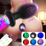 Анальна вібро-пробка Disco Plug App на керуванні з телефону зі зміною кольору, 10 режимів, діаметр 3.5 см