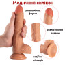 Фалоімітатор з присоскою Mike Dong, медичний TPE, тілесний, діаметр 3.8 см, довжина 20.5 см