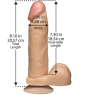 Фалоімітатор Doc Johnson The Realistic Cock 8 inch White - PVC, Vack-U-Lock, діаметр 5,1 см