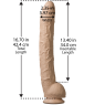 Фалоімітатор Doc Johnson Dick Rambone Cock White, діаметр 6 см, довжина 42 см, ПВХ