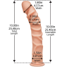 Фалоімітатор Doc Johnson The D - Ragin D - 10 Inch Without Balls - ULTRASKYN, діаметр 3,8 см