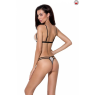 Комплект білизни Passion ORIHIME SET L/XL, white, стрепи, ліф і трусики