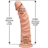 Фалоімітатор Doc Johnson The D - Ragin D - 8 Inch Without Balls - ULTRASKYN, діаметр 5,1 см
