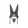Напівпрозорий корсет Passion Exclusive MIRAJANE CORSET XXL/XXXL, black