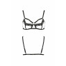 Бюстгальтер-стрепи з мереживом Passion Exclusive SOLON BRA L/XL, black